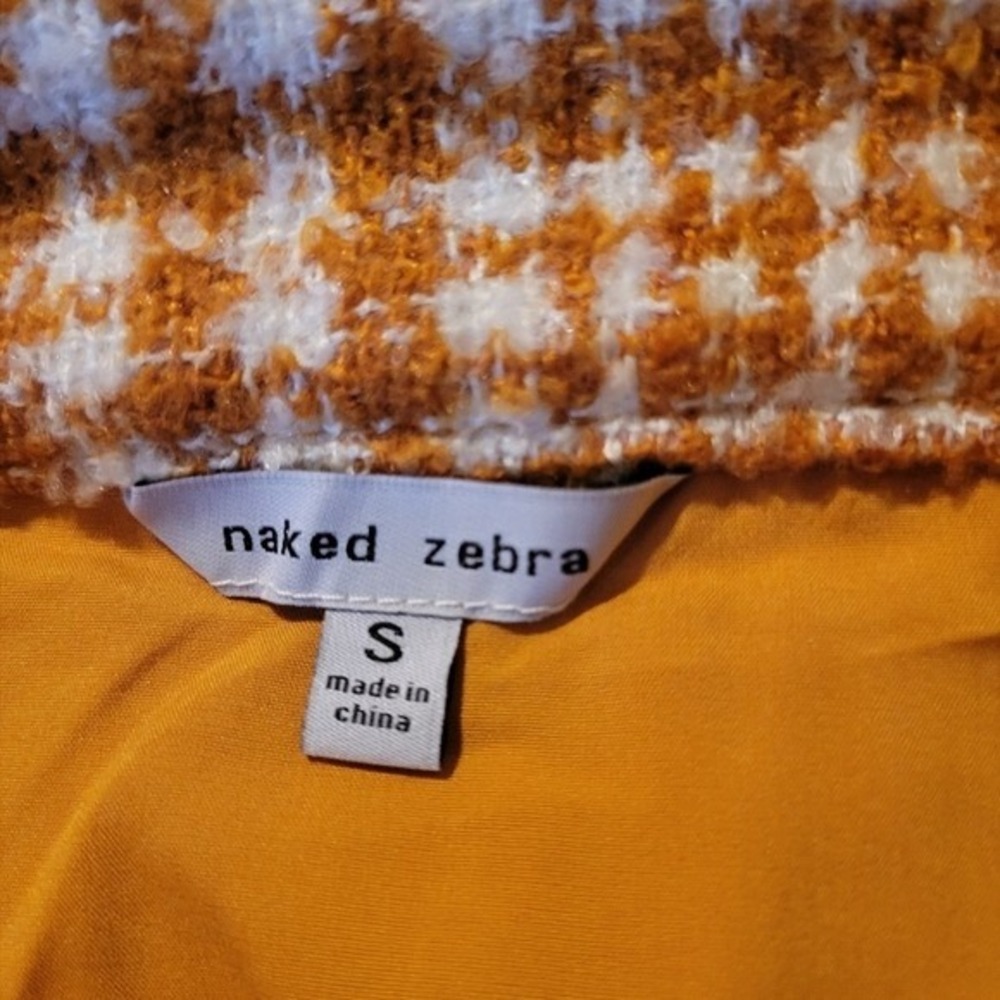 Naked Zebra Plaid Tweed Mini‎ Skirt - Picture 3 of 5
